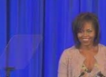 Michelle Obama Uses Teleprompter at Small Fundraiser